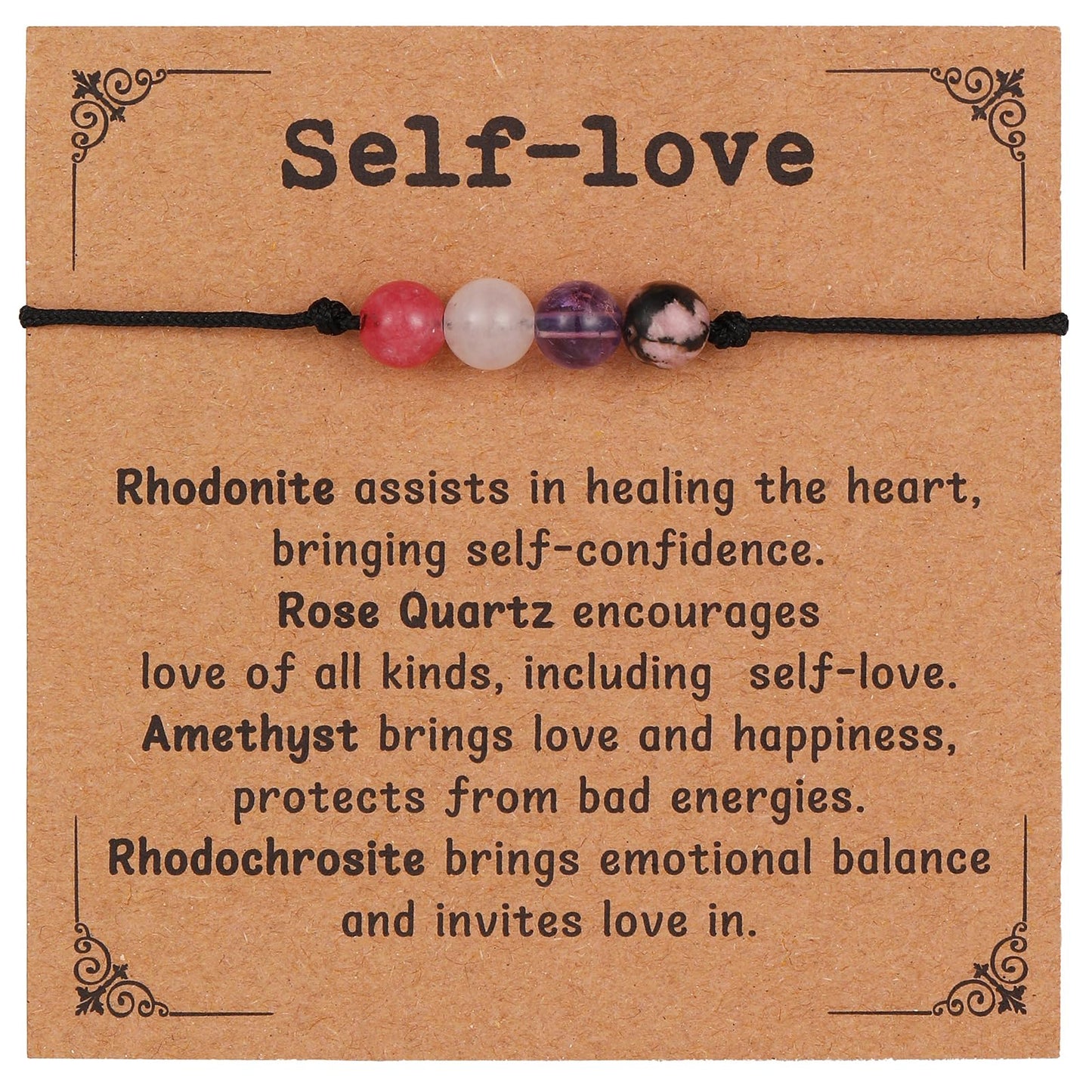 Empath Protection Bracelet Empath Bracelets Gifts for Her Natural Healing Crystal Beaded Bracelet, Tourmaline, Amethyst, Hematite, Rose Quartz, Jewelry for Best Friends Daughter Mom