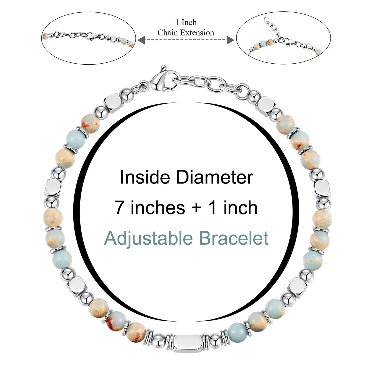 Beaded Bracelets for Women - Silver and Gold Boho Bracelets, Trendy Jewelry Gifts for Lover, Mom, Friends