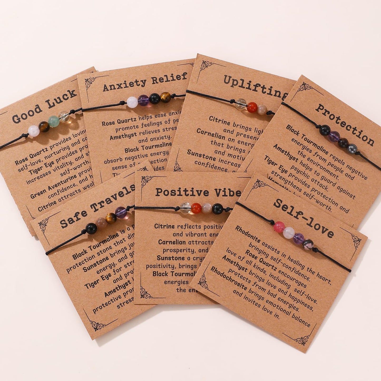 Empath Protection Bracelet Empath Bracelets Gifts for Her Natural Healing Crystal Beaded Bracelet, Tourmaline, Amethyst, Hematite, Rose Quartz, Jewelry for Best Friends Daughter Mom