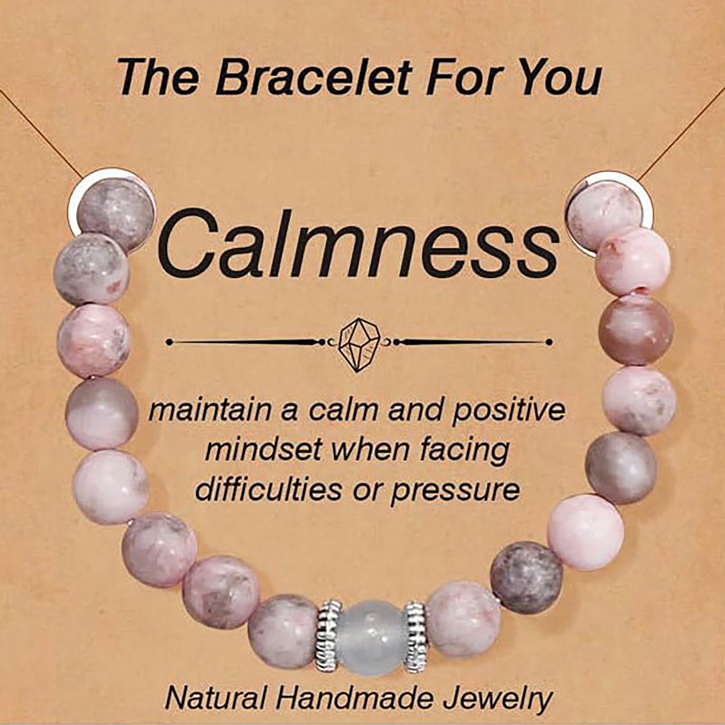 9 PCS Healing Crystal Bracelets for Women 8 MM Natural Stone Beaded Bracelet Protection Anxiety Spiritual Stretch Bracelet for Women Men