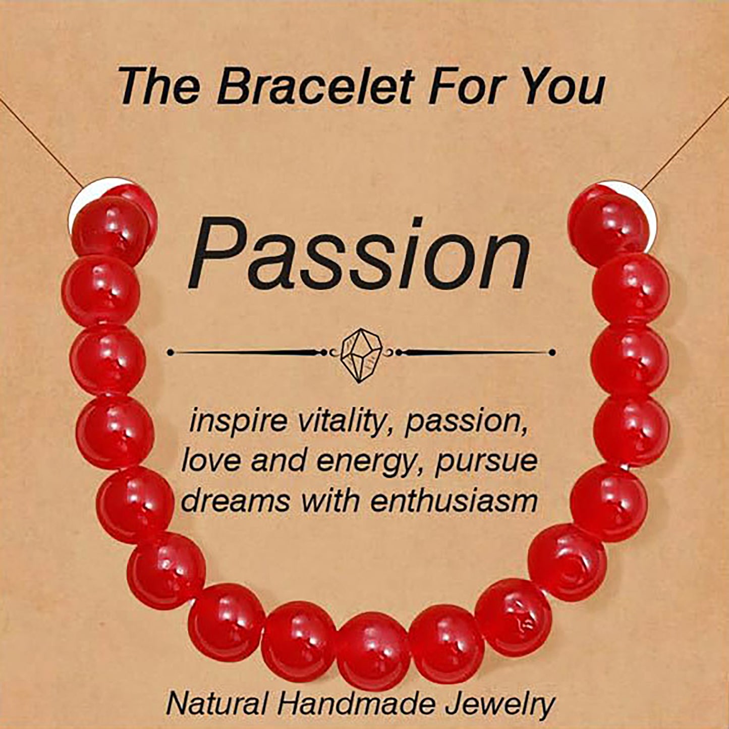 9 PCS Healing Crystal Bracelets for Women 8 MM Natural Stone Beaded Bracelet Protection Anxiety Spiritual Stretch Bracelet for Women Men