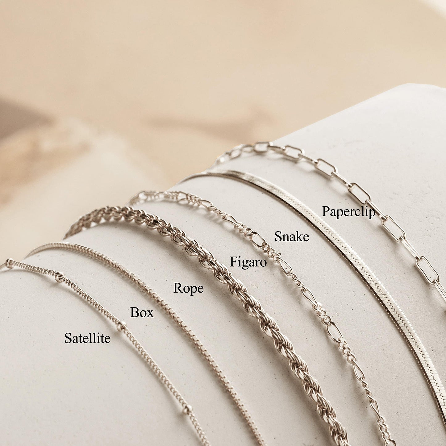 Bracelets for Women Trendy, 925 Sterling Silver Jewelry Set for Women Bracelets for Women Paperclip Box Herringbone Figaro Rope Chain Bracelet Fashion Pack Gifts for Women