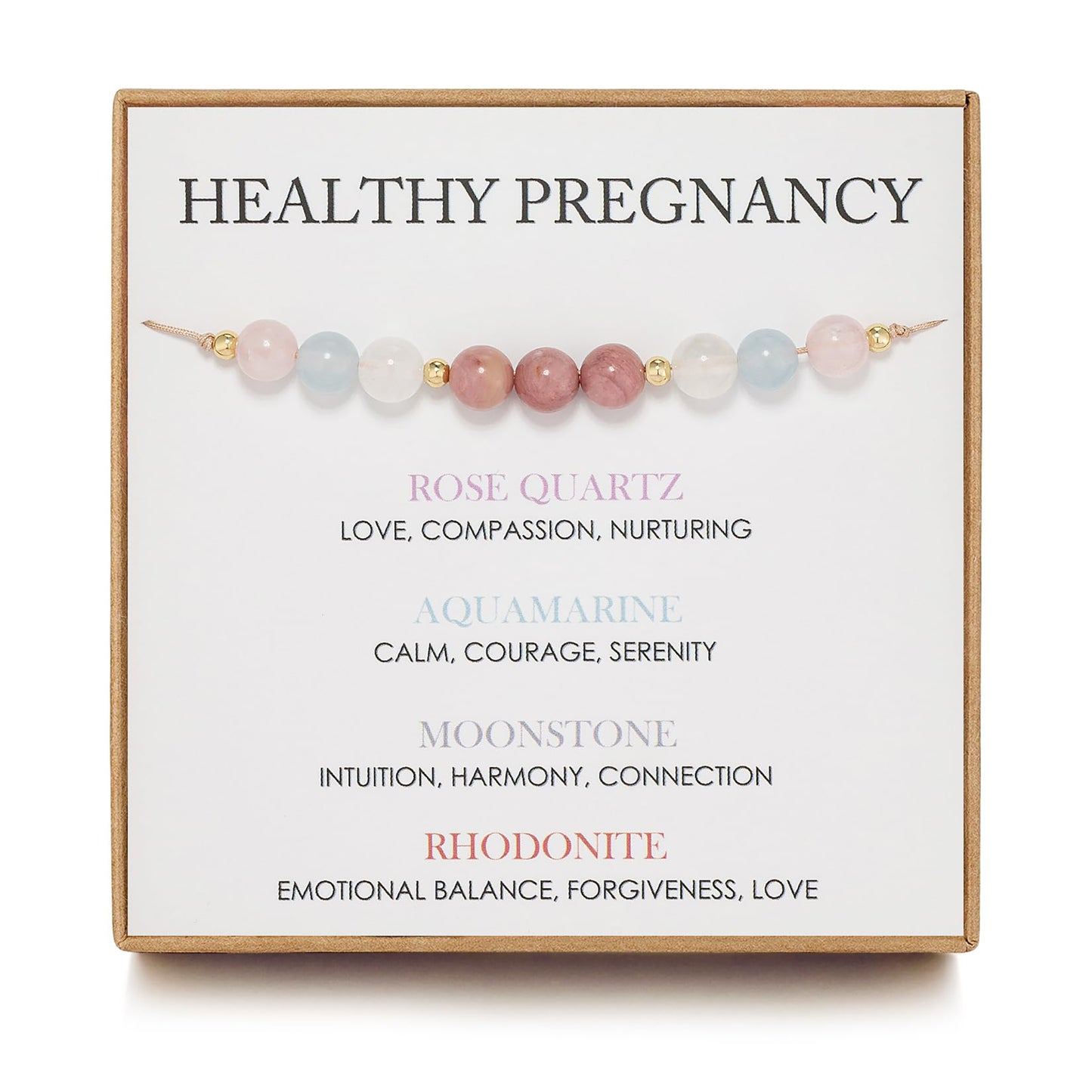 Healthy Pregnancy Gift, Moonstone Bracelet, Hope Bracelet for Women, First Time Mom Gifts, Spiritual Bracelet, Mothers Day Christmas Jewelry