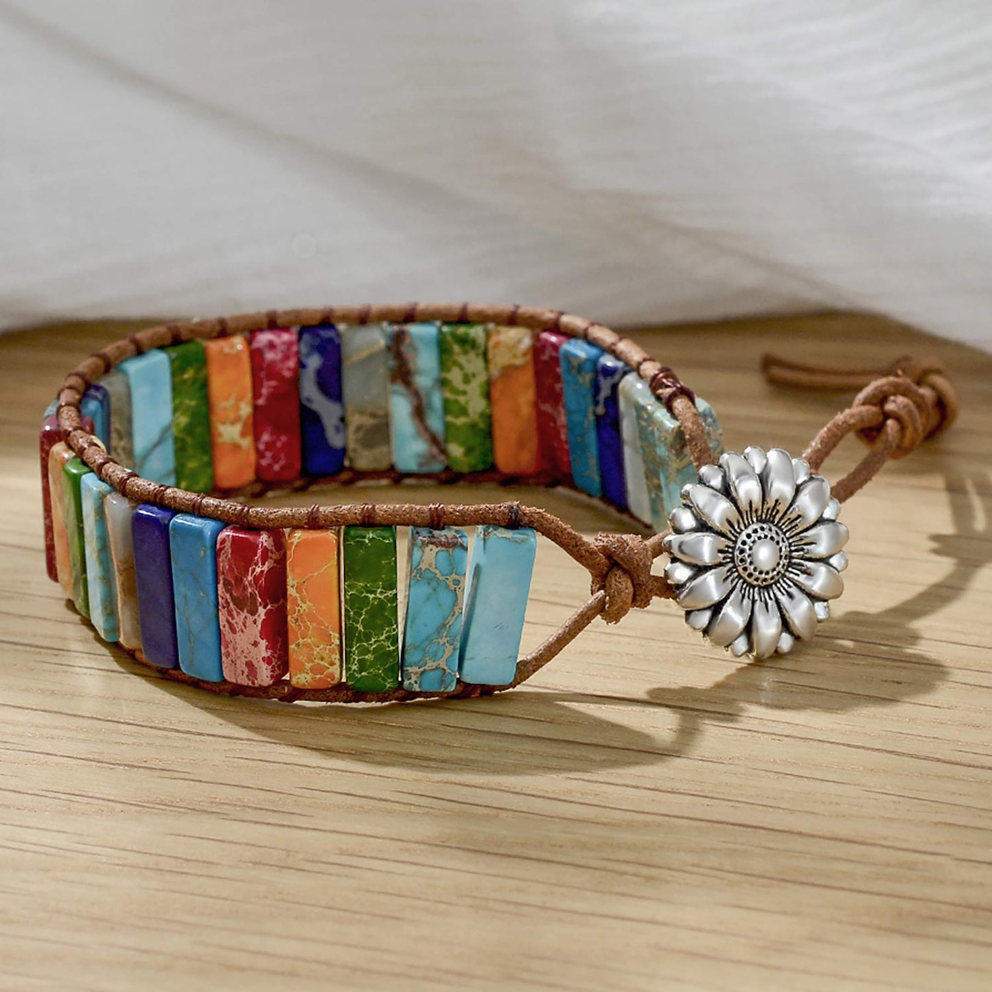 7 Chakra Bracelets for Women with Real Stones Leather Wrap Healing Bead Bracelet Women Men Boho Friendship Jewelry