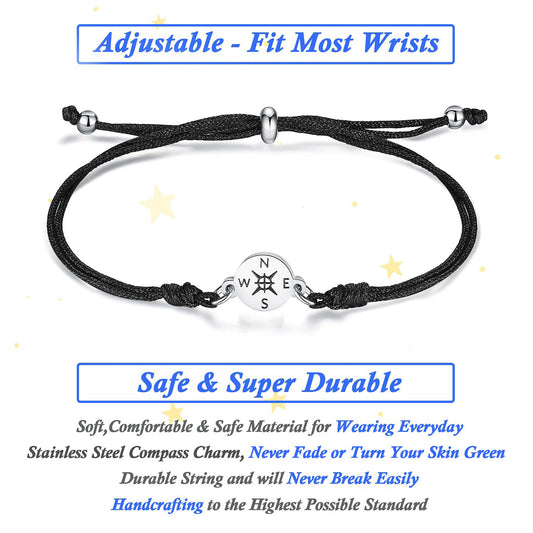 2025 Graduation Gifts for Her/Him - Adjustable Bracelet Comes in Cap Box with Quote Cards - for High School/College/Middle School Grads