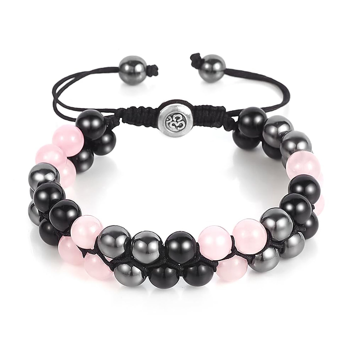 Triple Protection Bracelet - for Protect & Balance - Energy Crystal Bracelets for Men Women - Bring Good Luck & Prosperity - Tiger Eye Hematite & Black Obsidian Jewelry Natural Stone Healing Bracelet
