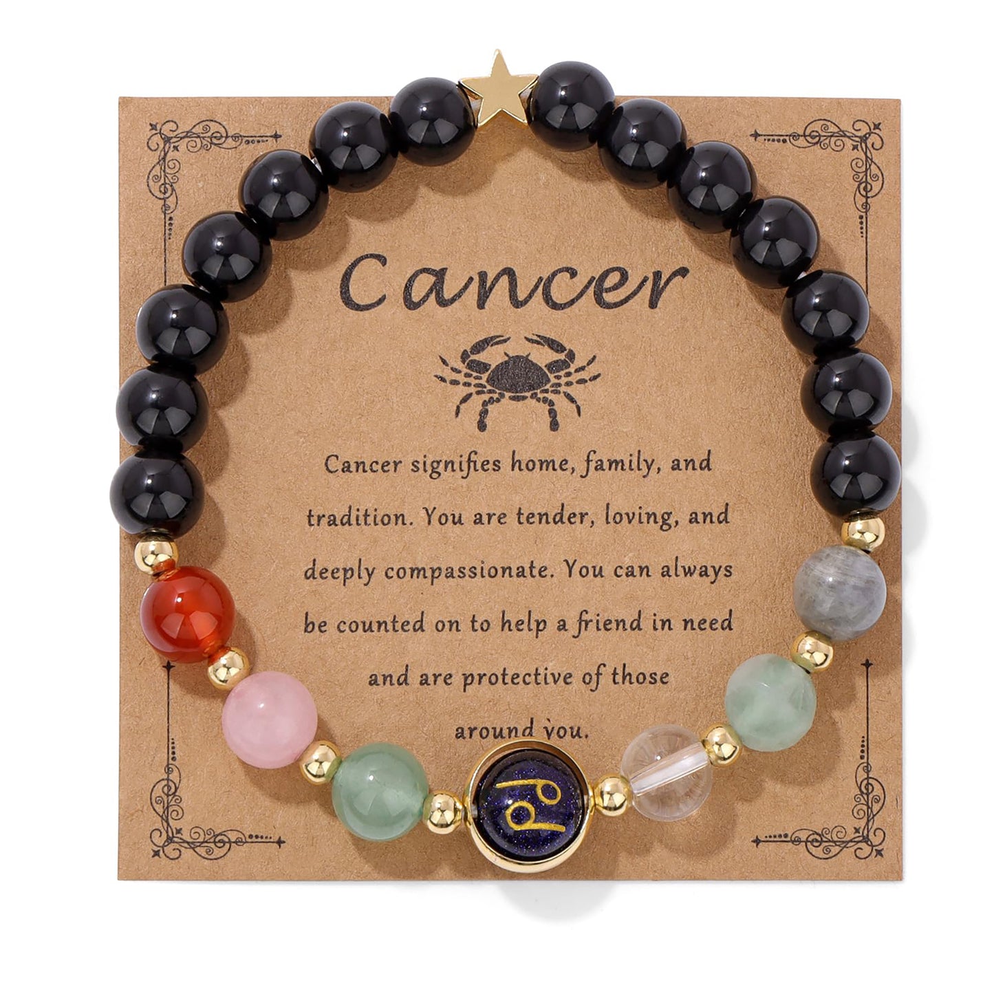 Zodiac Bracelets for Women 12 Constellations Healing Crystal Stone Beads Bracelet Birthday Zodiac Gifts Horoscope Spiritual Bracelet