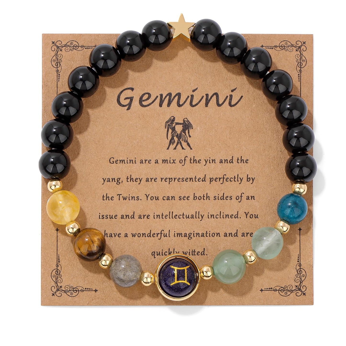 Zodiac Bracelets for Women 12 Constellations Healing Crystal Stone Beads Bracelet Birthday Zodiac Gifts Horoscope Spiritual Bracelet
