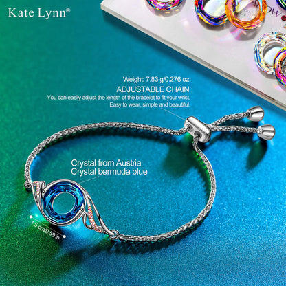 Rise From the Ashes Phoenix Bracelet Made with Crystals from Austria, Adjustable Slider Bracelet for Women, Packaged with Jewelry Box, Birthday Gift for Women, Symbol of Luck and Renewal