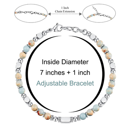 Beaded Bracelets for Women - Silver and Gold Boho Bracelets, Trendy Jewelry Gifts for Lover, Mom, Friends