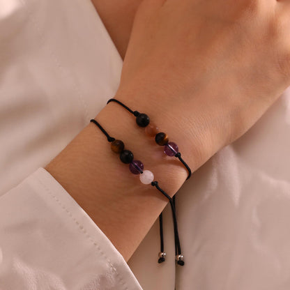 Empath Protection Bracelet Empath Bracelets Gifts for Her Natural Healing Crystal Beaded Bracelet, Tourmaline, Amethyst, Hematite, Rose Quartz, Jewelry for Best Friends Daughter Mom