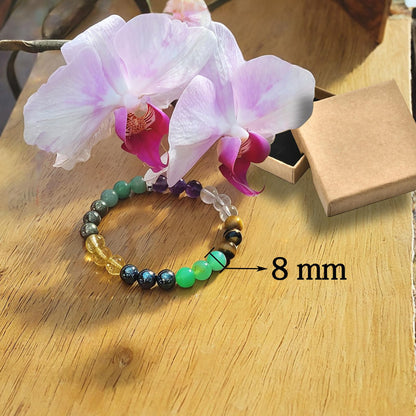 Natural Stone Wealth Money Bracelet Beaded Protection Bracelet for Women Adjustable Lucky Bracelet Feng Shui Black Obsidian Handmade Jewelry Gift