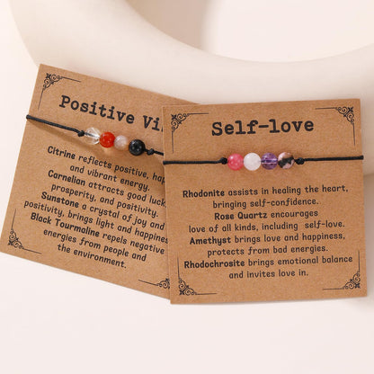 Empath Protection Bracelet Empath Bracelets Gifts for Her Natural Healing Crystal Beaded Bracelet, Tourmaline, Amethyst, Hematite, Rose Quartz, Jewelry for Best Friends Daughter Mom
