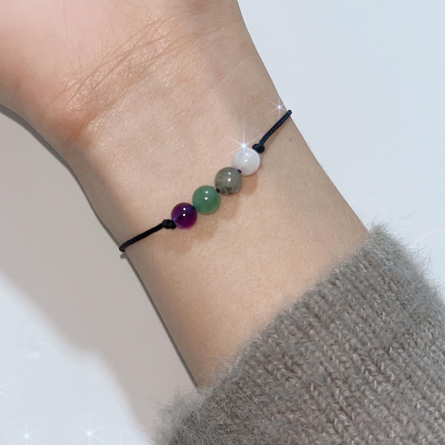 Empath Protection Bracelet Empath Bracelets Gifts for Her Natural Healing Crystal Beaded Bracelet, Tourmaline, Amethyst, Hematite, Rose Quartz, Jewelry for Best Friends Daughter Mom