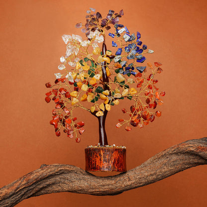 Crystal Tree of Life 7 Chakra Healing Crystal Trees for Home Decor, Office Desk Decor, Living Room Decor, Handmade Bonsai Trees for Positive Energy, Money, Good Luck Birthday Gifts for Women, Mom