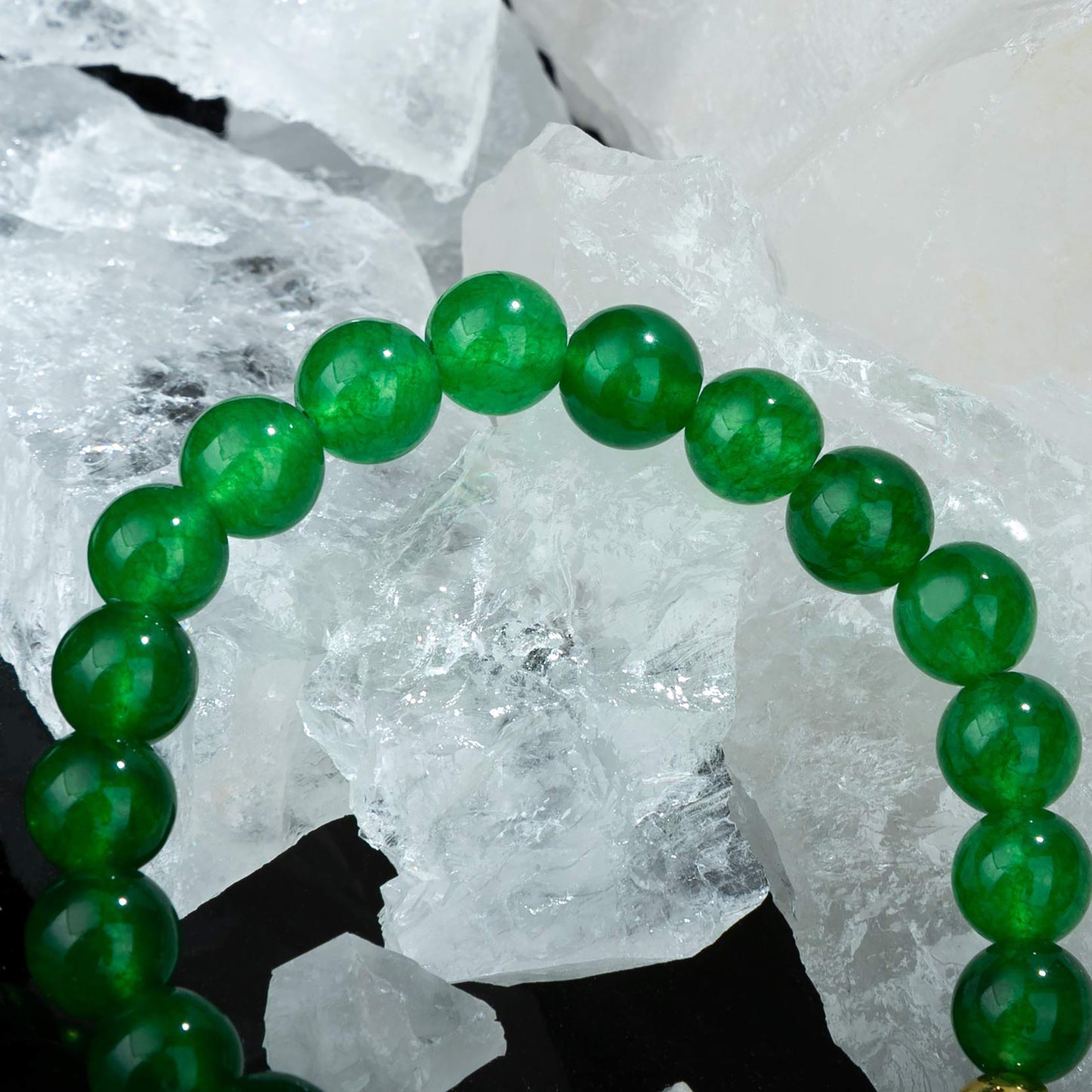 Fengshui Porsperity Jade Bracelet Lucky Charm Feng Shui Black Obsidian Wealth Bracelet Gift for Men Women with Gold Plated Pi Xiu Pi Yao Attract Wealth Good Luck(Green)