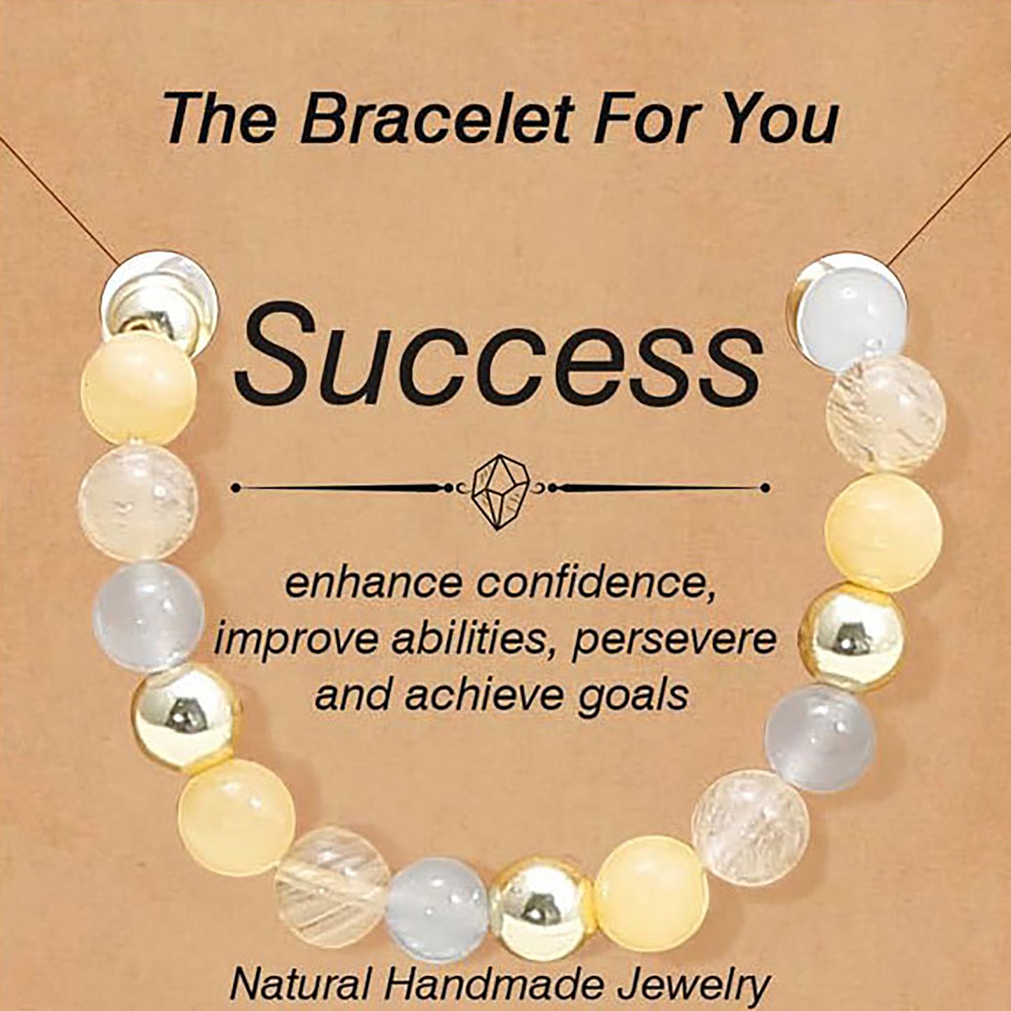 9 PCS Healing Crystal Bracelets for Women 8 MM Natural Stone Beaded Bracelet Protection Anxiety Spiritual Stretch Bracelet for Women Men