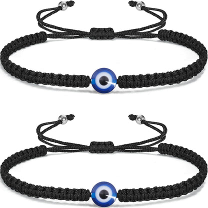 Evil Eye Bracelets for Women Men Handmade Braided Kabbalah Good Luck Bracelet Rope Cord Thread Friendship Bracelet Adjustable String Minimalist Jewelry