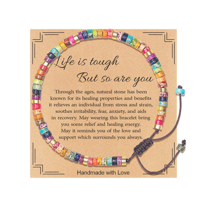 Inspirational Gifts Bracelets for Women Healing Natural Stone Beaded Bracelets Easter Basket Stuffers Christian Birthday Friendship Gifts for Women Best Friend Mom Daughter Sister Niece Bestie