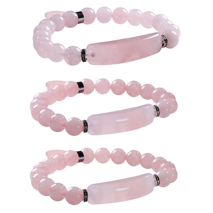 Healing Stone Bracelet 8mm Beads Chakra Crystal Energy Heart Charm Bracelet Handmade Jewelry for Women