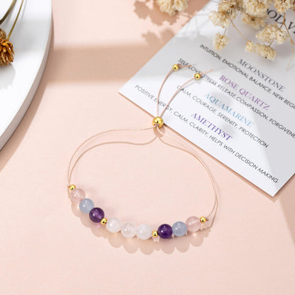 Moonstone Bracelet, New Beginnings Gifts for Women, Good Vibes Only Bracelet, Manifestation Gifts, Protection Bracelet, Positive Energy, Manifest Positivity, Happiness Bracelet Gift for Her