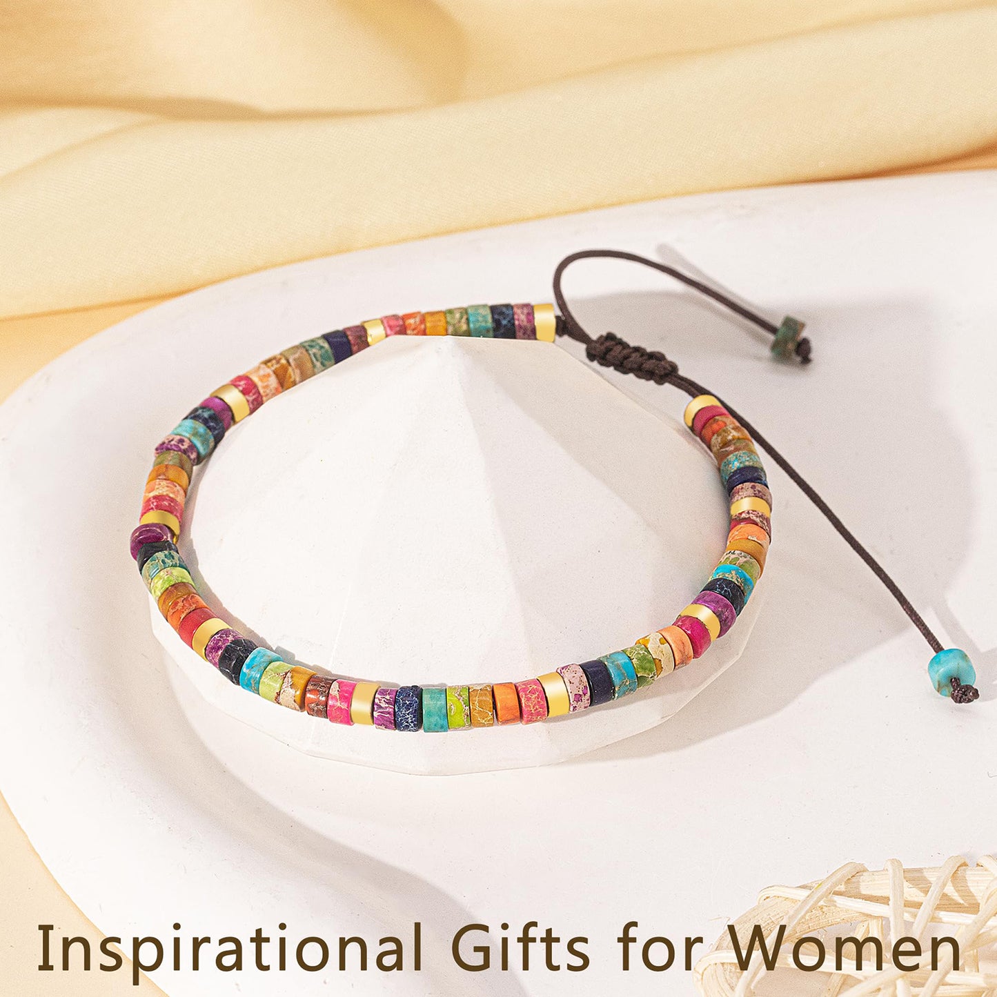 Inspirational Gifts Bracelets for Women Healing Natural Stone Beaded Bracelets Easter Basket Stuffers Christian Birthday Friendship Gifts for Women Best Friend Mom Daughter Sister Niece Bestie