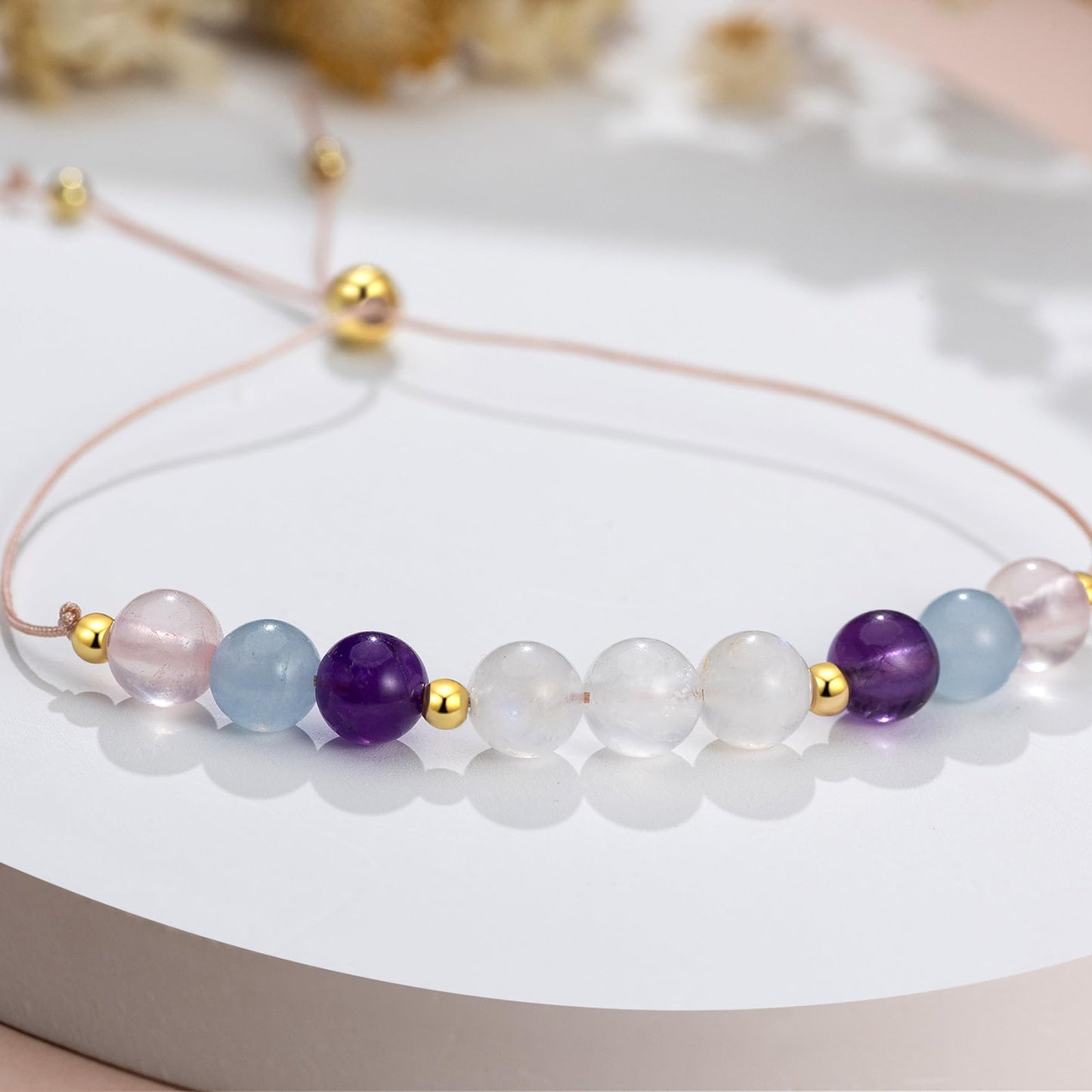 Moonstone Bracelet, New Beginnings Gifts for Women, Good Vibes Only Bracelet, Manifestation Gifts, Protection Bracelet, Positive Energy, Manifest Positivity, Happiness Bracelet Gift for Her