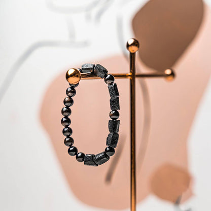 Conscious Items - Black Tourmaline Bracelet - Feng Shui Black Obsidian Bracelet - Authentic Black Tourmaline - The Spiritual Protection Bracelet - Black Tourmaline Crystals - Men and Woman Jewelry