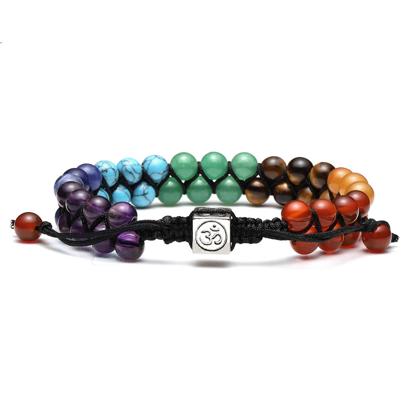 Bead Chakra Bracelet 7 Chakras Healing Crystals Bracelet Yoga Stone Beads Bracelets Meditation Relax Anxiety Bangle for Womens Mens