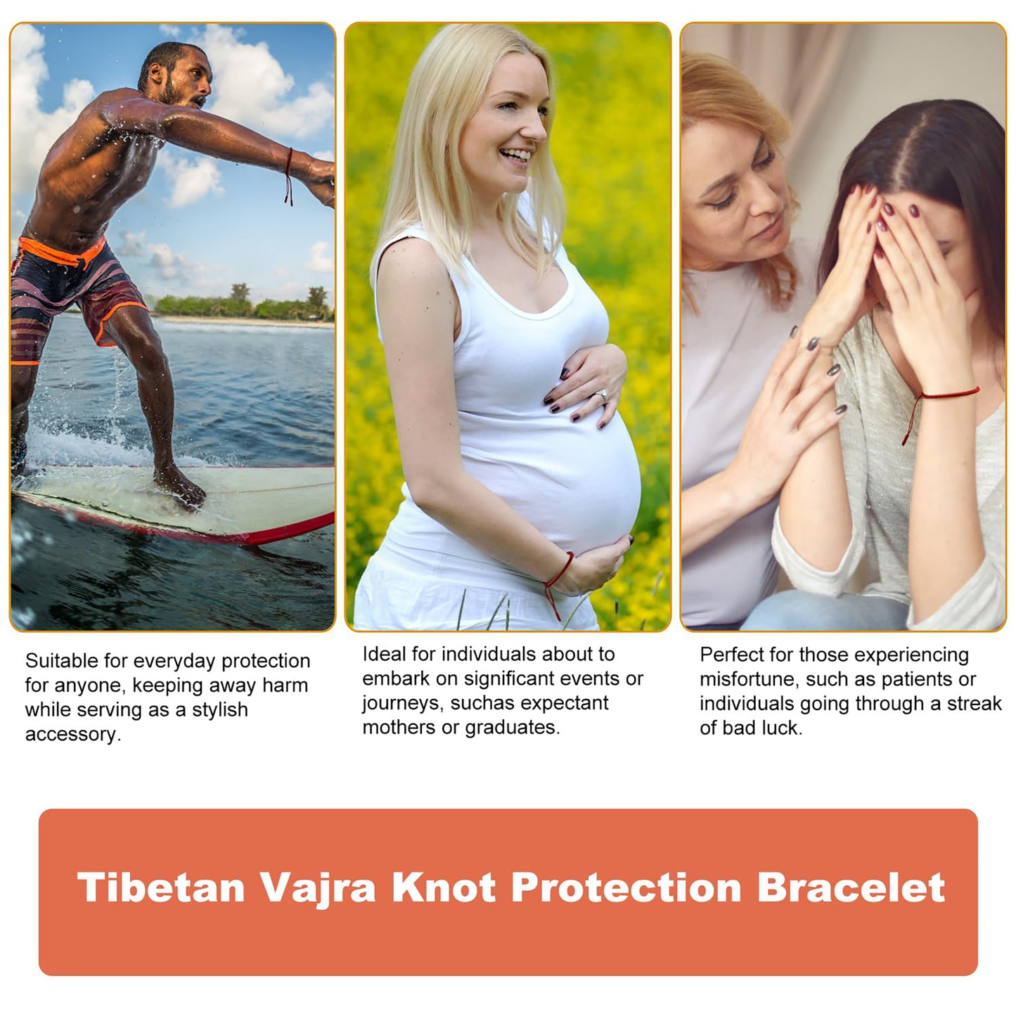 Authentic Blessed Tibetan monks Handmade Dorje Knot protection bracelet for women and men with a talisman.red bracelet-Red string bracelet-mens bracelet rope-gifts for women and men