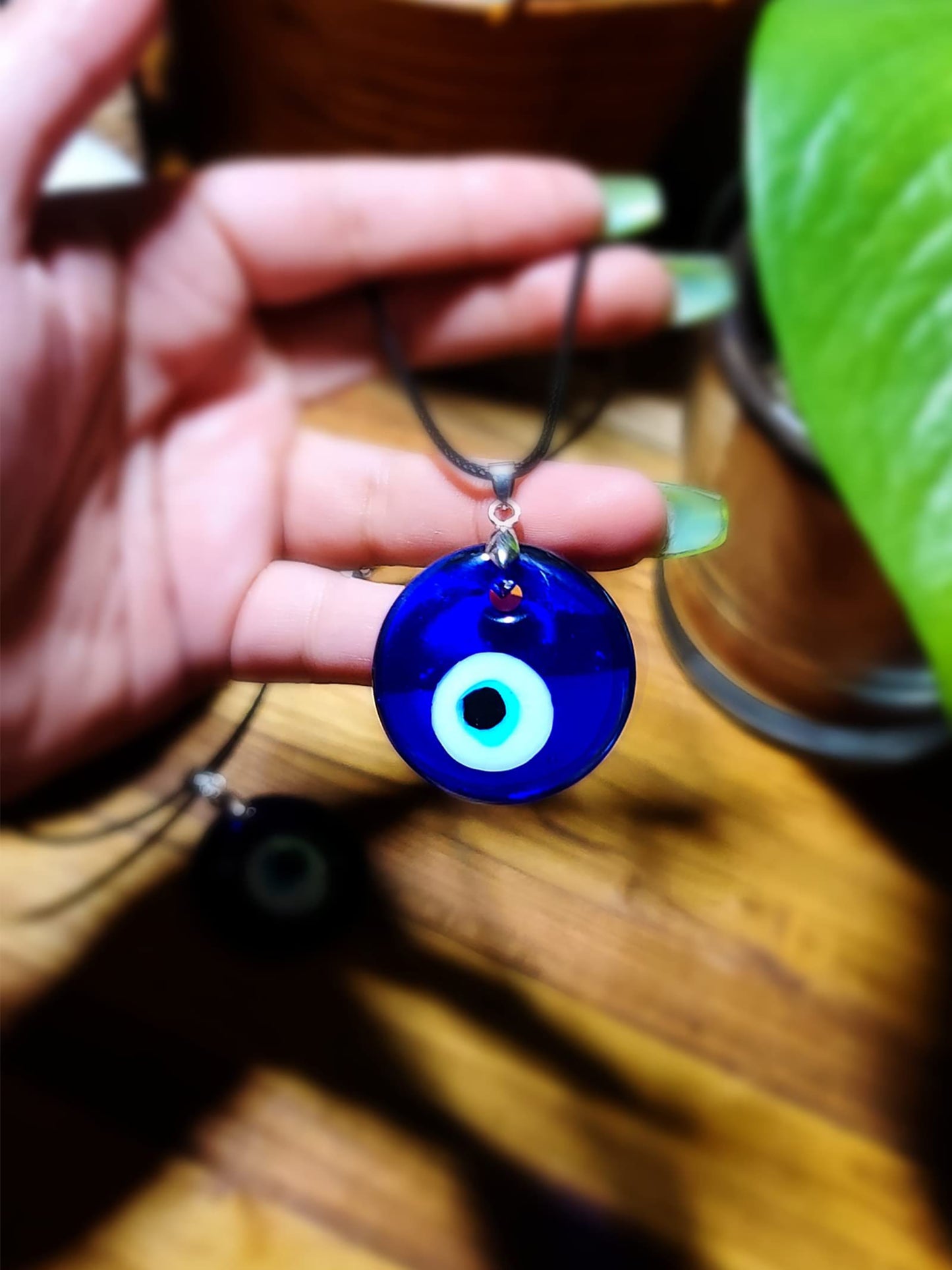 Evil Eye Necklace for Women Men Protection Necklaces Leather Rope Glass Evil Eye Pendant Neckaces Inspirational Jewelry for Women Trendy Lucky Amulet Necklace Gifts for Friends