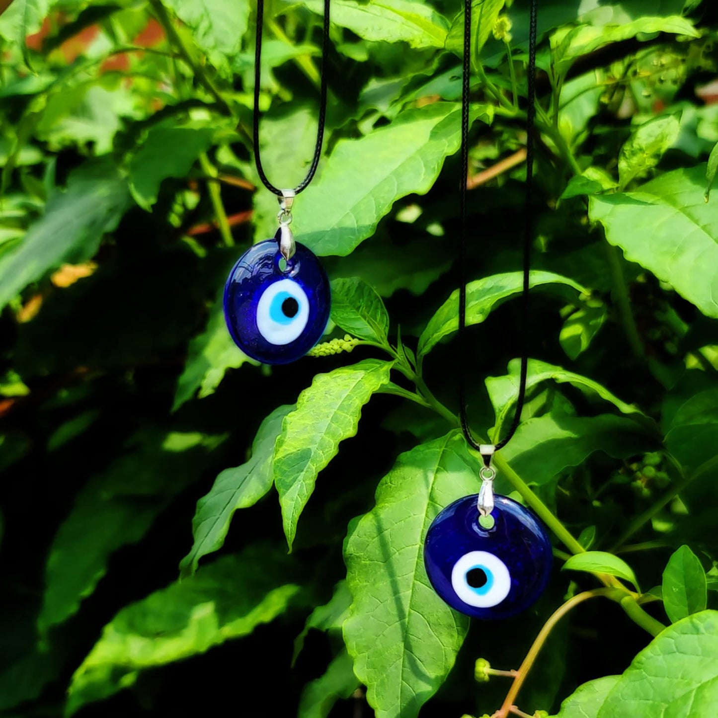 Evil Eye Necklace for Women Men Protection Necklaces Leather Rope Glass Evil Eye Pendant Neckaces Inspirational Jewelry for Women Trendy Lucky Amulet Necklace Gifts for Friends