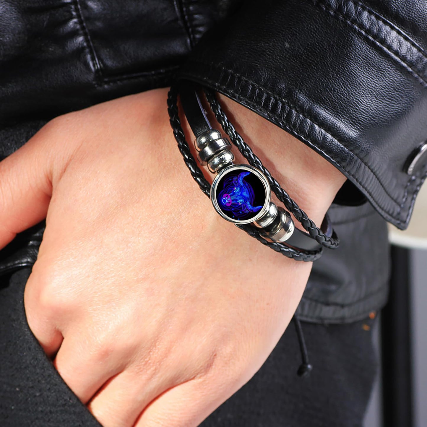 Zodiac Signs Spirit Bracelet Zodiac Bracelet for Women Men Adjustable 12 Constellation Bracelet Multilayer Zodiac Black Leather Bracelets Zodiac Sign Wrap Bracelet for Women Men Birthday Jewelry