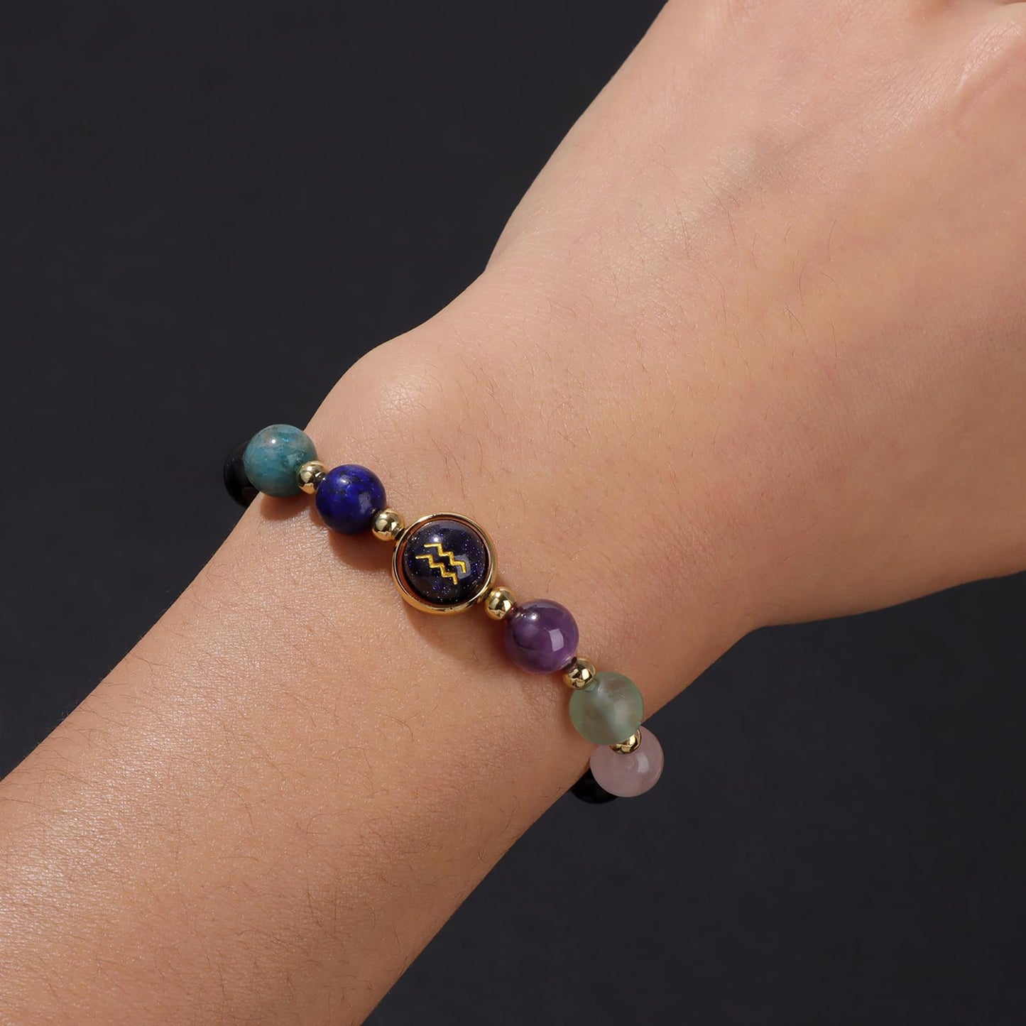 Zodiac Bracelets for Women 12 Constellations Healing Crystal Stone Beads Bracelet Birthday Zodiac Gifts Horoscope Spiritual Bracelet