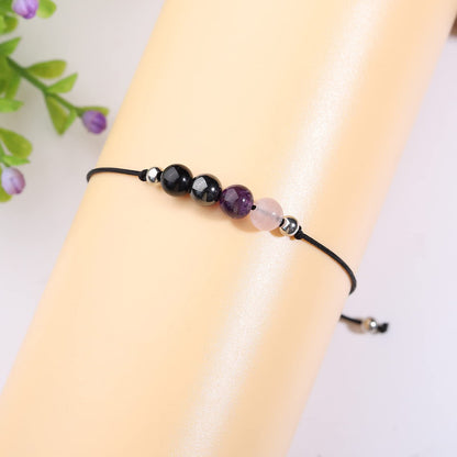 Empath Protection Bracelet Empath Bracelets Gifts for Her Natural Healing Crystal Beaded Bracelet, Tourmaline, Amethyst, Hematite, Rose Quartz, Jewelry for Best Friends Daughter Mom