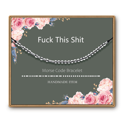 Morse Code Bracelets for Women, Funny Birthday Gifts, Best Friend Friendship Gifts