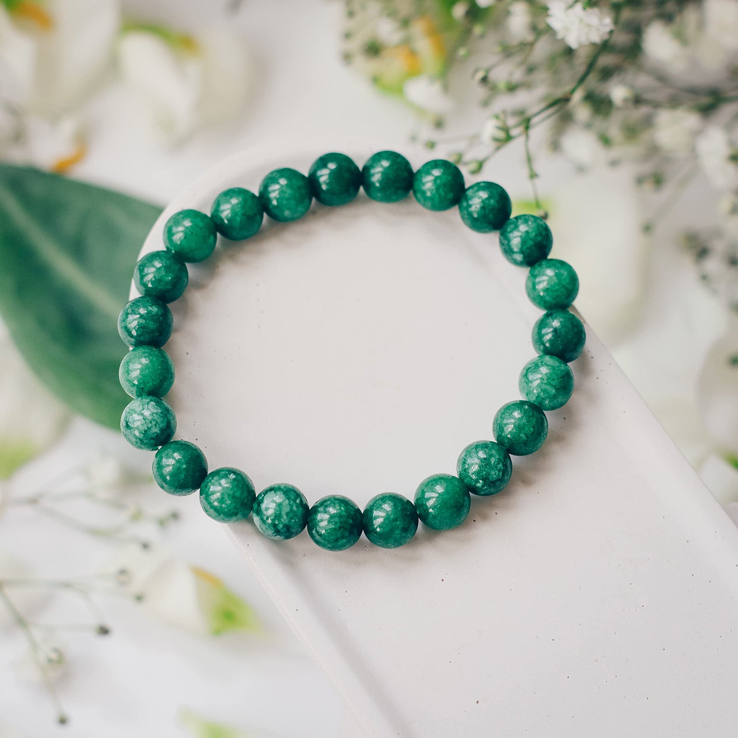 Jade Bracelet - Healing Crystal Wealth Bracelet - Jade Bracelet for Women Men - Bring Good Luck Prosperity and Emotional Balance - Adjustable Size Visit the Crystal Vibe Store