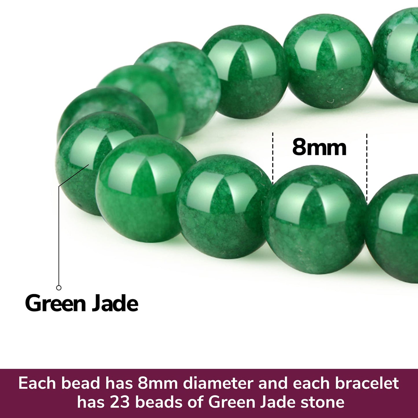Jade Bracelet - Healing Crystal Wealth Bracelet - Jade Bracelet for Women Men - Bring Good Luck Prosperity and Emotional Balance - Adjustable Size Visit the Crystal Vibe Store
