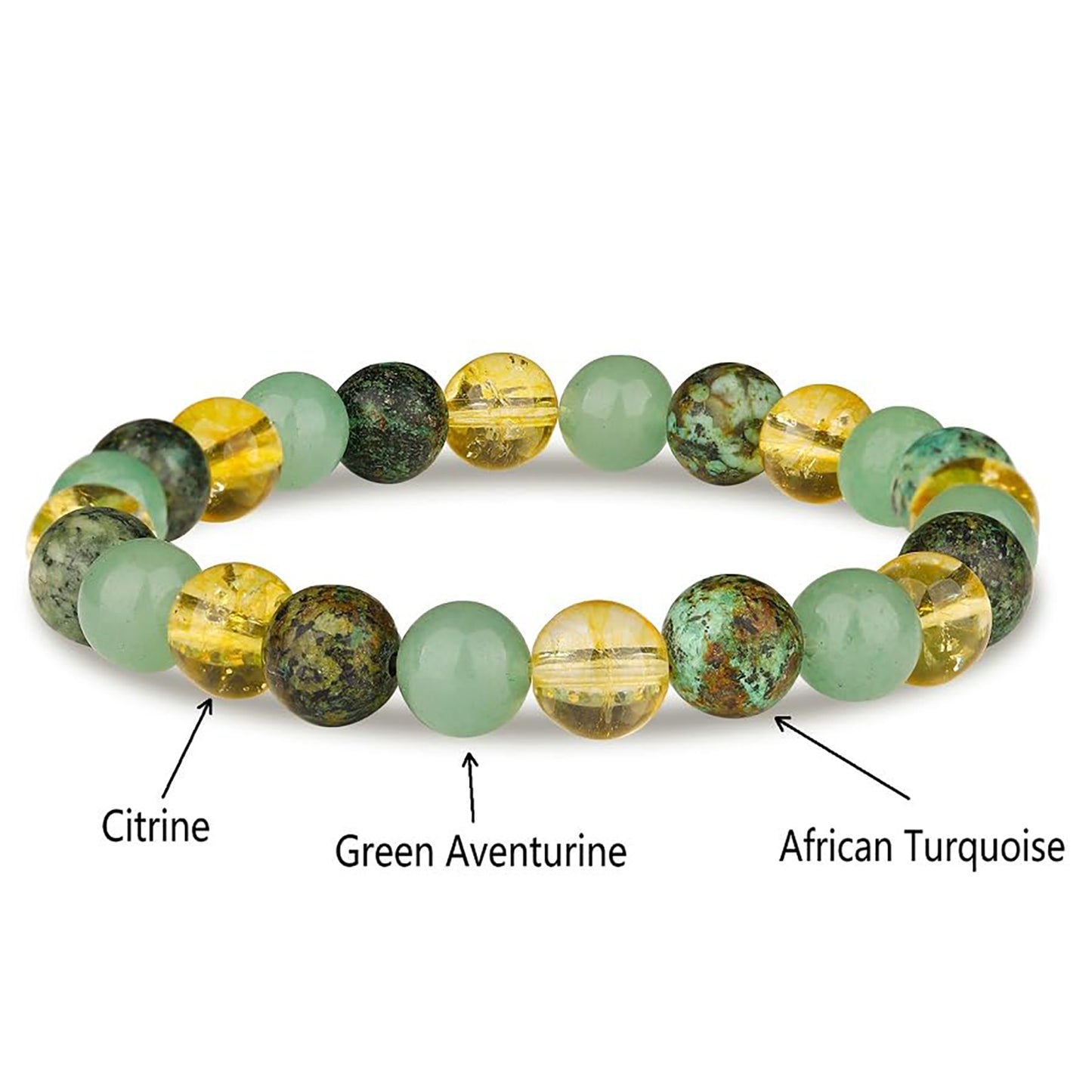 Jade Bracelet - Healing Crystal Wealth Bracelet - Jade Bracelet for Women Men - Bring Good Luck Prosperity and Emotional Balance - Adjustable Size Visit the Crystal Vibe Store
