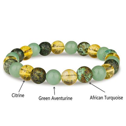 Jade Bracelet - Healing Crystal Wealth Bracelet - Jade Bracelet for Women Men - Bring Good Luck Prosperity and Emotional Balance - Adjustable Size Visit the Crystal Vibe Store